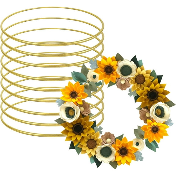 10 Pcs Metal Rings for Craft 4inch/10cm Gold Hoops Floral Macrame Hoops Rings for DIY Crafts Macrame Dream Catcher Supplies