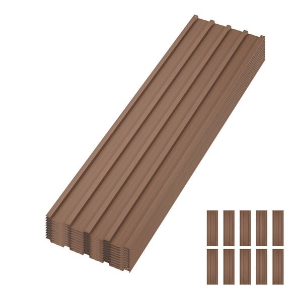 10 Pcs Metal Roofing Panels with Screws – Waterproof Corrugated Galvanized Steel Roof Sheets, Weatherproof & Rust-Resistant for Carports, Sheds, Garages, Patio Covers & DIY Projects, Easy to Install