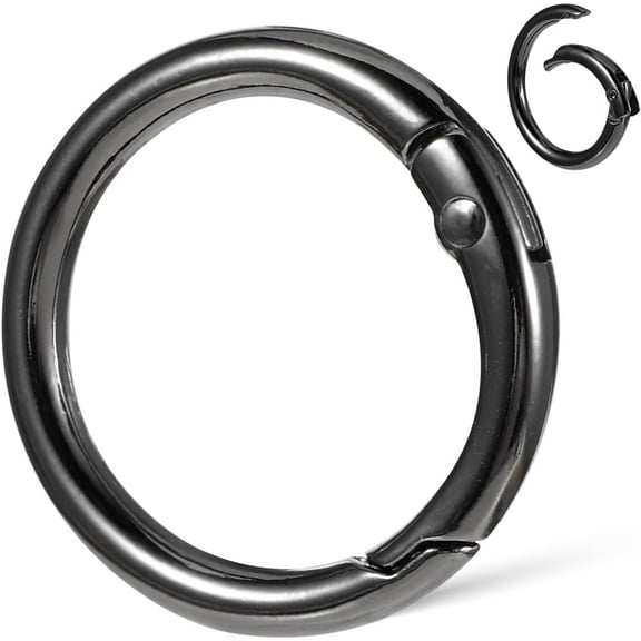 10 Pcs Metal Spring O Rings Clips, Zinc Alloy Carabiner Snap Rings