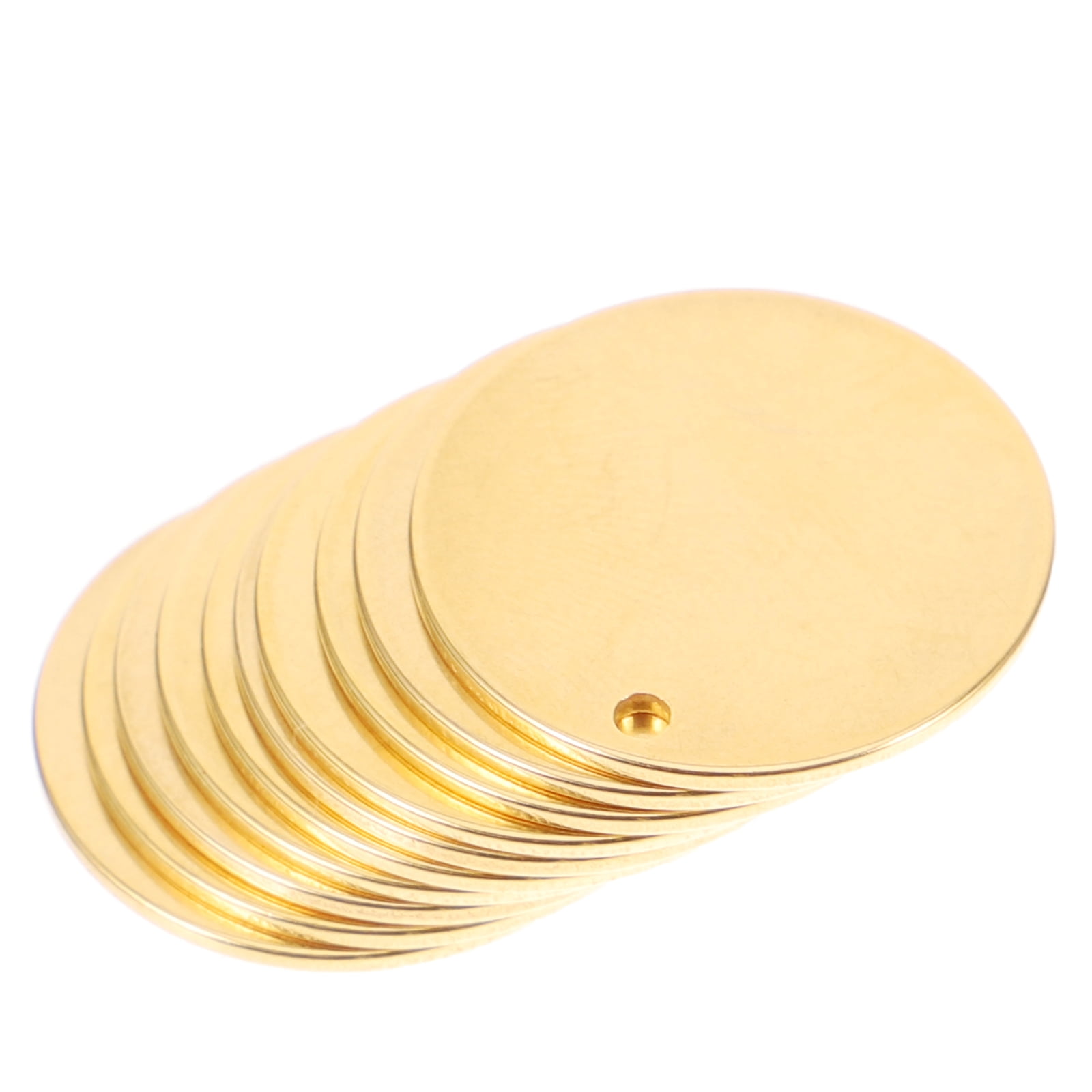 Key Chain Label Metal 10 Pcs Metal Tags for Key Chain Labels Stickers Blank Dog Golden ...