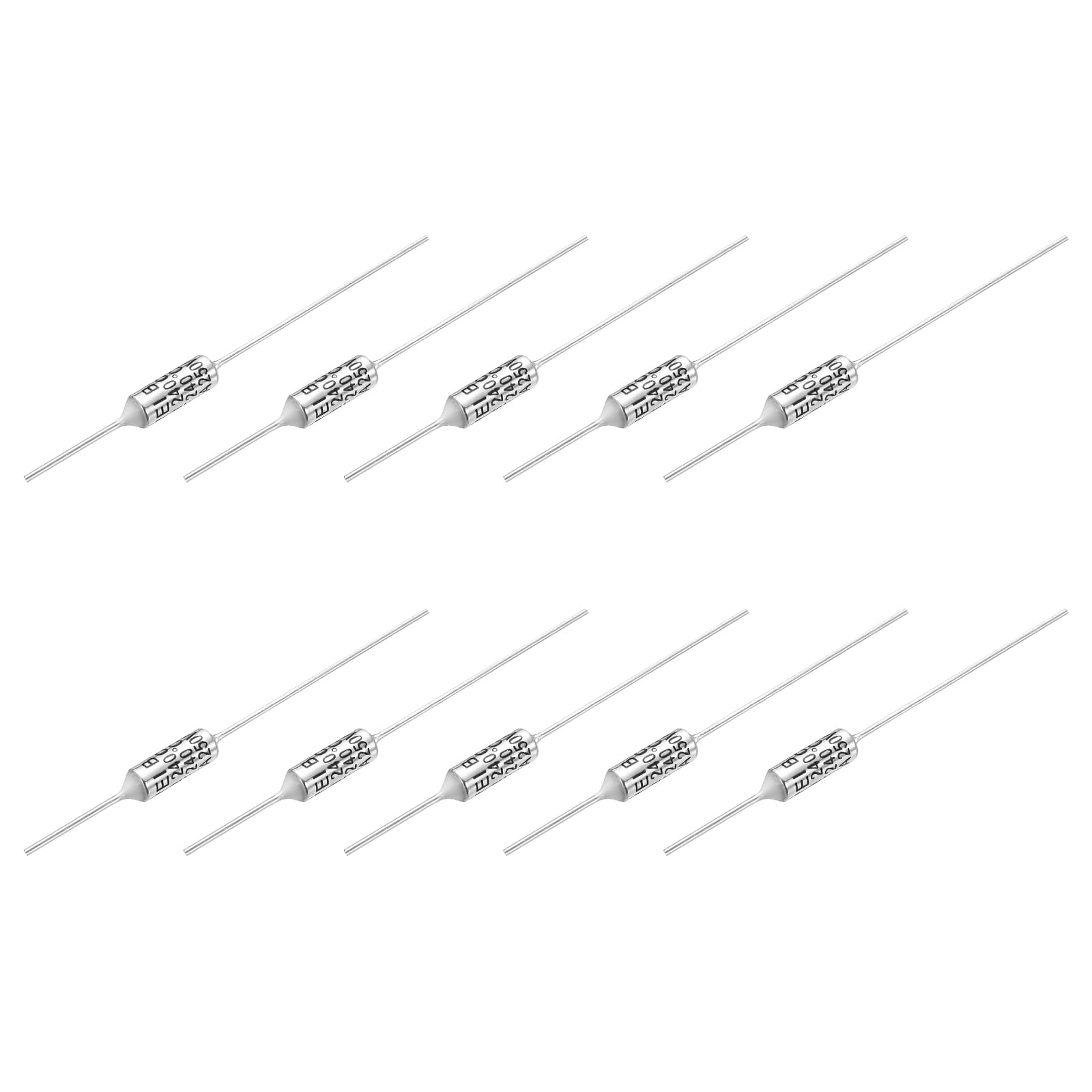10 Pcs Metal Temperature Thermal Fuse RY240 240 °C 464 °F 15A 250V ...