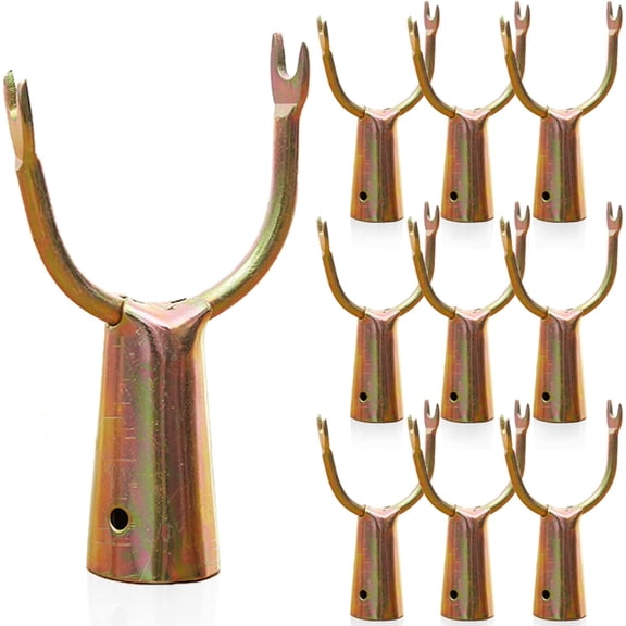 10 Pcs Metal Tree Support, Tree Straightening Device, Branch Crutch - Prevent Branches from Breaking for Vineyards Ornamental Gardens Orchards, Fits 0.75 inch Pole, Pipe, Bamboo, Wood Stakes