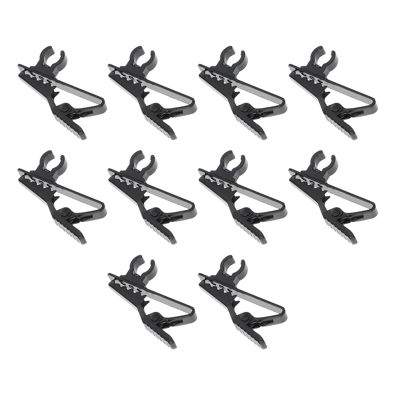 10 Pcs Mic Lapel Clip Mini Microphone Lavalier Holders Iron Clips Accessories