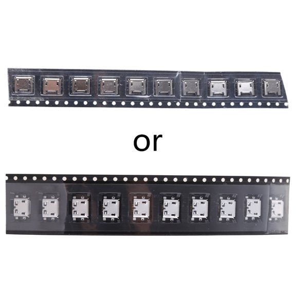 10 Pcs Micro USB Type B 5 Pin Female 4 Pin Legs DIP Socket Connector