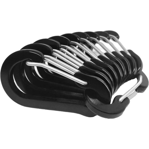 10 Pcs Mini Carabiner Clips Lightweight Spring Aluminum D Shape Clip for Keychains/Climbing/Fishing/Hiking Outdoor