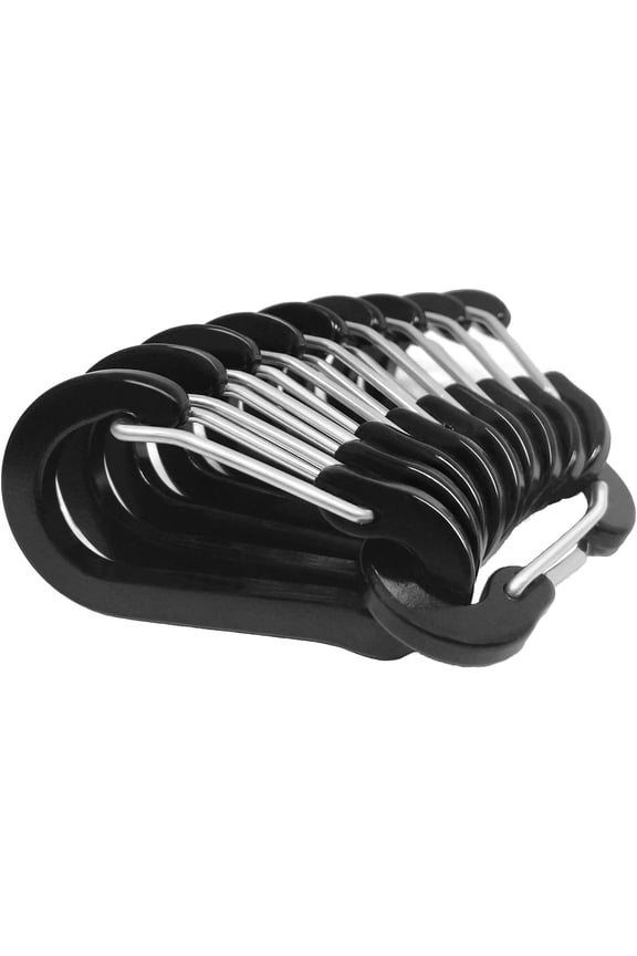 10 Pcs Mini Carabiner Clips Lightweight Spring Aluminum D Shape Clip for Keychains/Climbing/Fishing/Hiking Outdoor