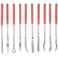 thumbnail image 1 of 10 Pcs Mini Diamond File Set, 3x140mm Small Needle Files Flat Needle Square Round Shape Curved File Tool for Metal Jewelers Glass Wood Carving Craft, 1 of 7