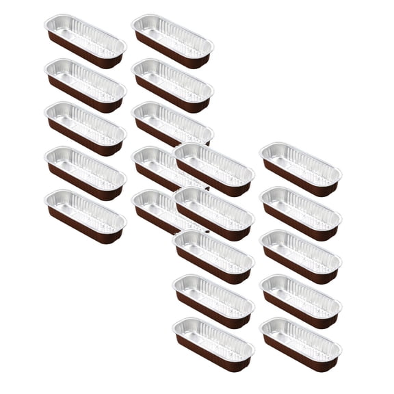 10 Pcs Mini Loaf Baking Pans Disposable Loaf Pans Aluminum Tin Foil Meal Prep Bakeware Foil Bread Pans for Baking Disposable Bread Pans, 5.78x1.85x1.18 Inch, Brown