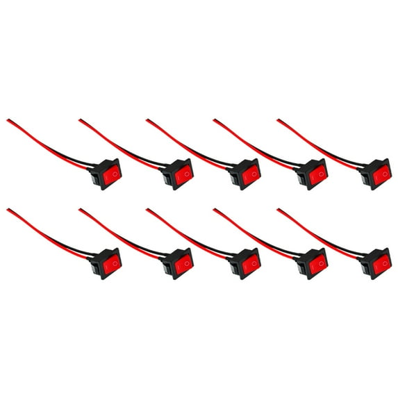 10 Pcs Mini Rocker Switch 2Pin SPST Small Device ON/OFF Rocker Switch ...