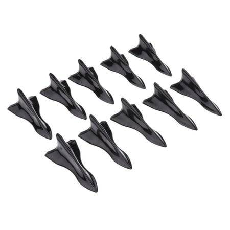 10 Pcs Mini Shark Fin Diffuser Universal Car Truck SUV Roof Decoration Spoiler Wing Carbon Fiber Car Accessories Black