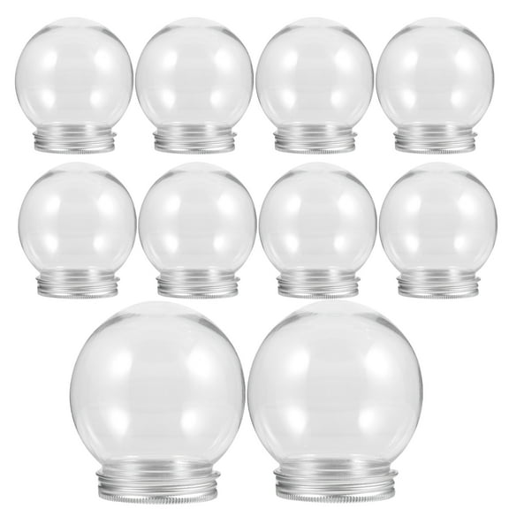 10 Pcs Mini Snow Globe Globes for Adults Water Bottle Cups Child Silver