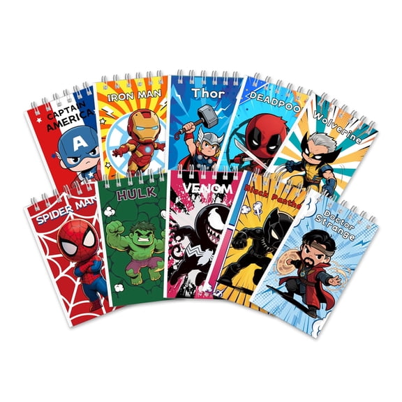 10 Pcs Mini Spider Notebooks Under Spider Party Favor Set Spider Pocket Small Spiral Memo Books for Kid Classroom Office Rewards Birthday Party Favor Gift