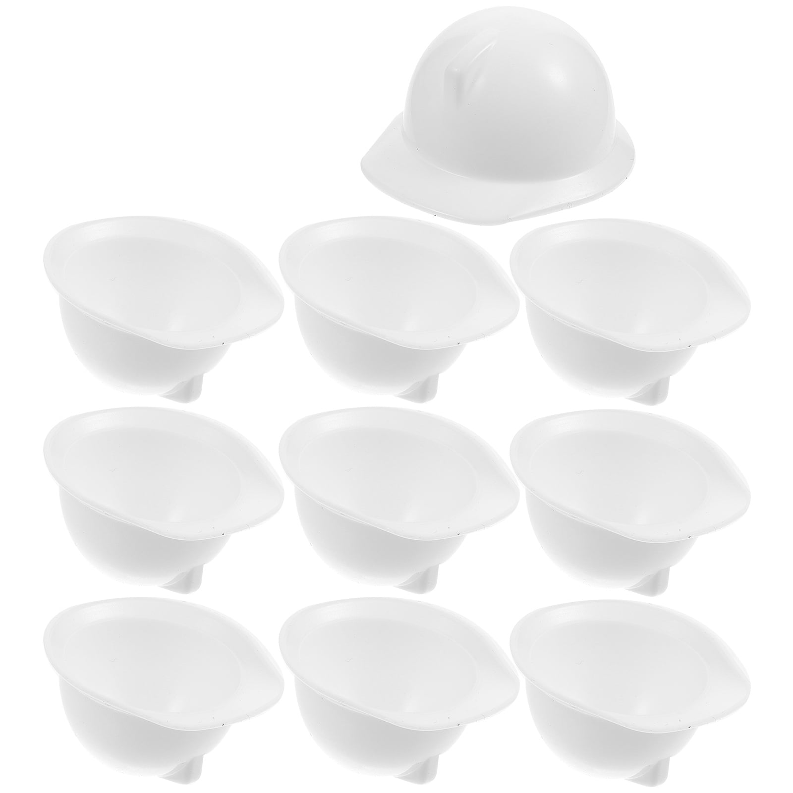 10 Pcs Mini Toy Helmet Model Doll (10 Helmets Bright Red) Miniature