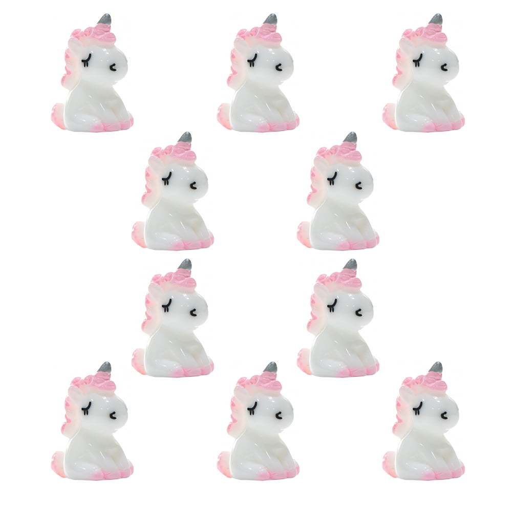 10 Pcs Mini Unicorn Figurines for Landscape Decors Tiny Unicorns