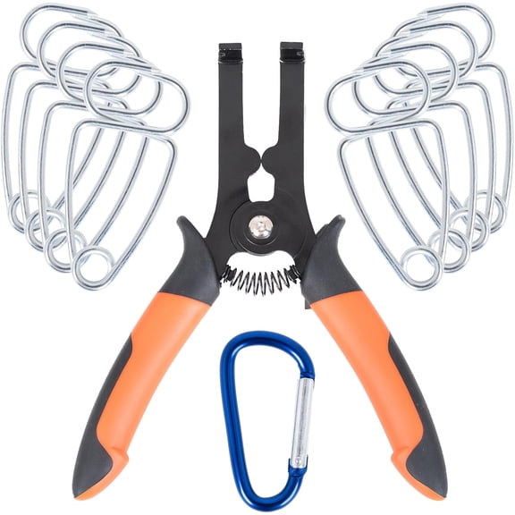 10 Pcs Miter Spring Clamps Kit Spring Loaded Pliers with 8 Miter Clamps for Trim, Woodworking, Picture Frames, Crown Molding Tool