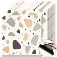 thumbnail image 1 of 10 Pcs Morandi Terrazzo Peel and Stick Floor Tiles, 12x12 in Covers 10 Sq. Ft. Self‑Adhesive DIY Vinyl Flooring, Removable & Waterproof for Bathroom, Kitchen, Walls, Bedroom, 1 of 8