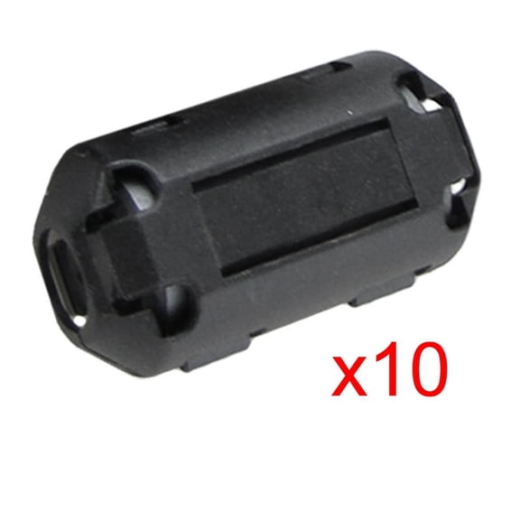 10 Pcs Movable 7mm Inner Diameter Black Ferrite Core Ring Cable Clip,10 x ferrite cable clamps,Black