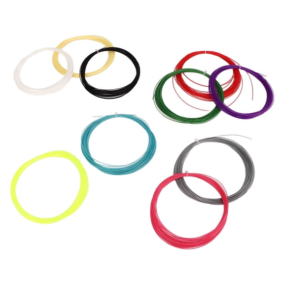 10 Pcs Multi-Color High Elastic Badminton Racket String 28lbs 2nd Gen