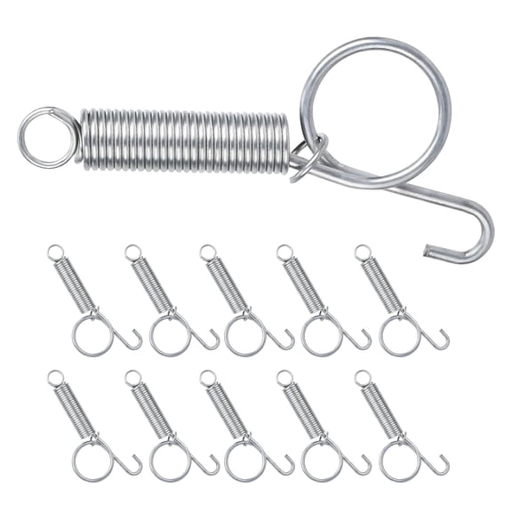 10 Pcs Multi Functional Metal Finger Spring Latch Hook Small Animal Pet Cage Door Crate Daily Secure Fixing Lock