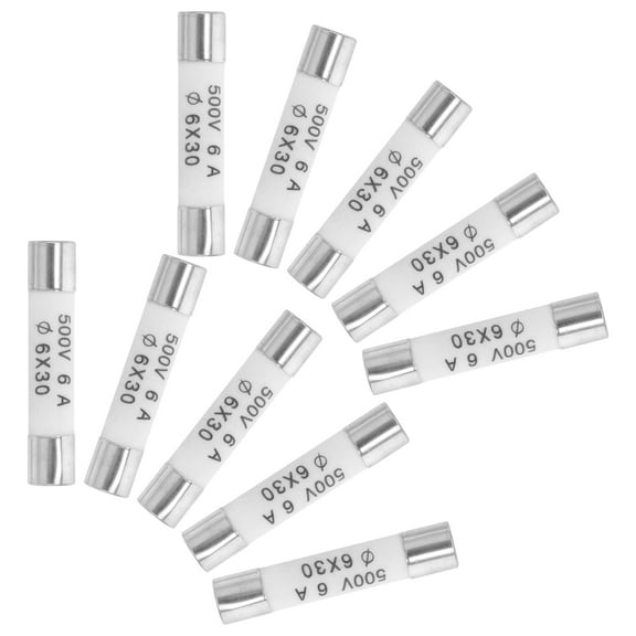 10 Pcs Multimeter Fuse Digital Multimeter Voltage Fuse 6 Amp 500 Volt Fuse Fuse Tubes