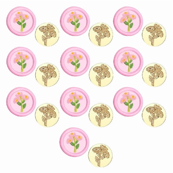 10 Pcs Mushroom Wax Seal Stamp Plant Series Sealing Wax Stamp for Photo Card