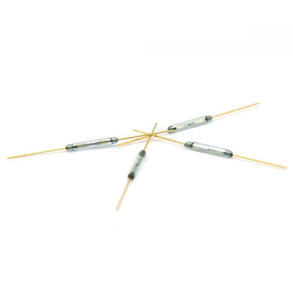 Inductive Reed Switch 10 Pcs N/O Reed switch Magnetic Switch 2*14mm Normally Open Induction ...