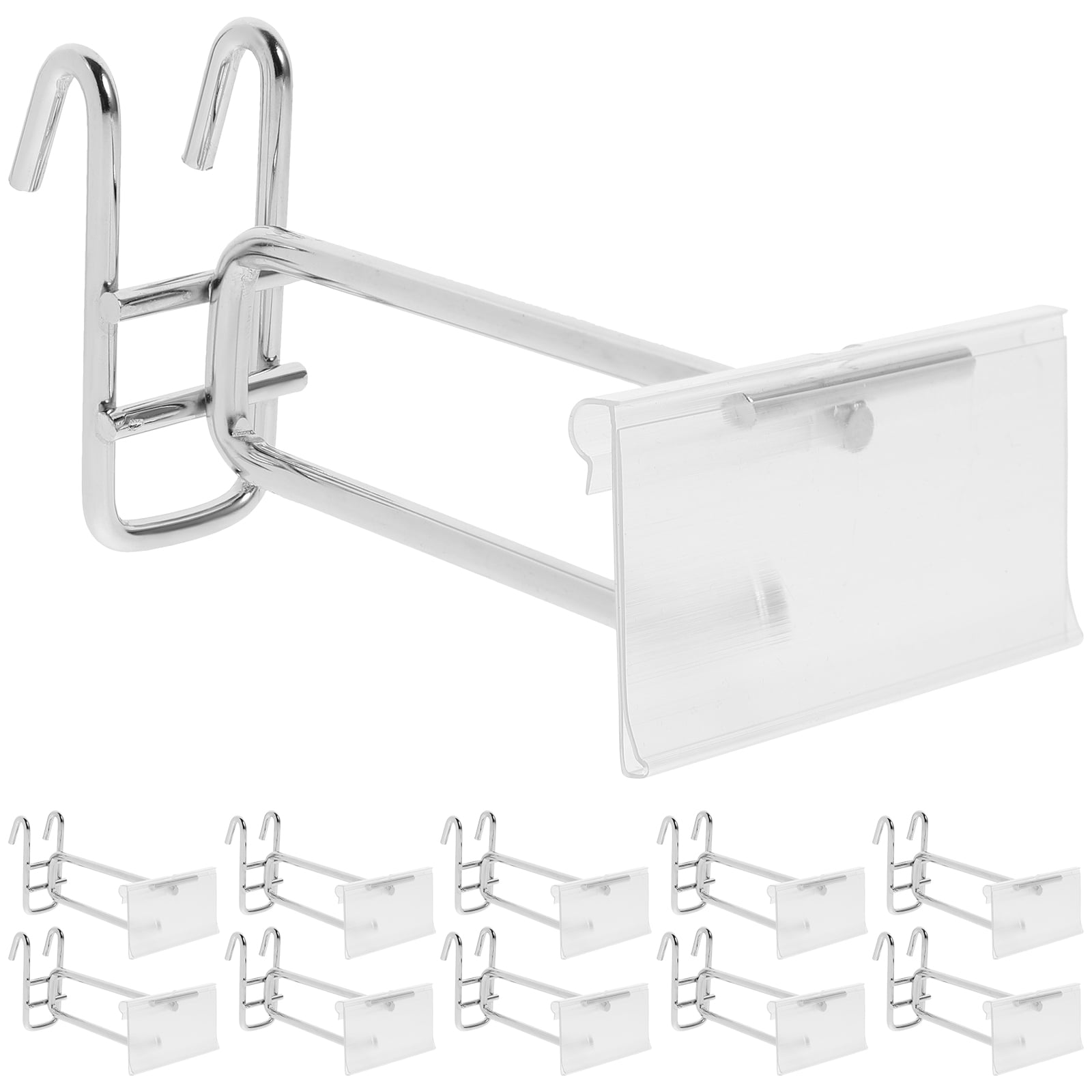 10 Pcs Nail Board Hook Peg Hooks for Pegboard Shop with Price Tag Grid
