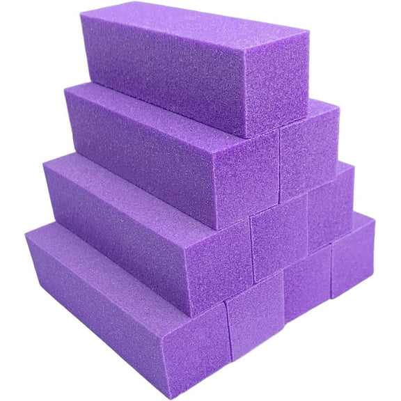10 Pcs Nail Buffer Block for Acrylic and Natural Nails, 4 Sided Sanding Buffers for Gel Nails Fingernail Shine Buffing Filer Set, Professional Manicure Polisher Buffer Bulk Medium Grit