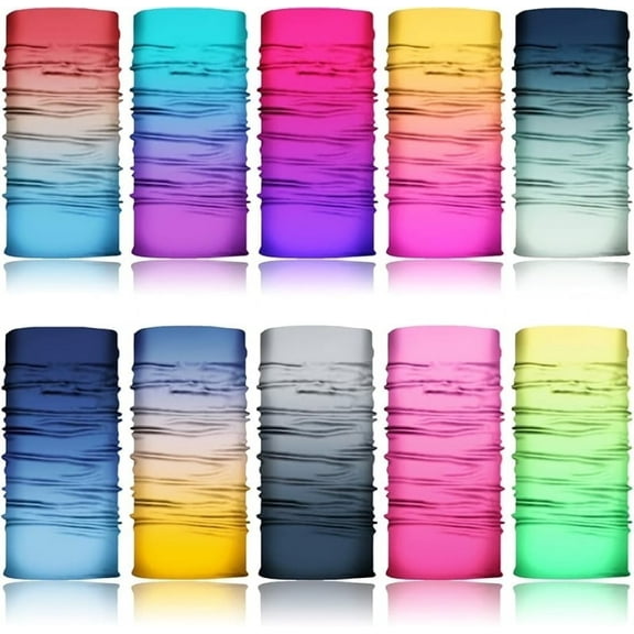 10 Pcs Neck Gaiter Face Mask,Hiking Gaiters for Women Fishing Neck Gaiter for Men UV Protection,Neck Bandanas for Men