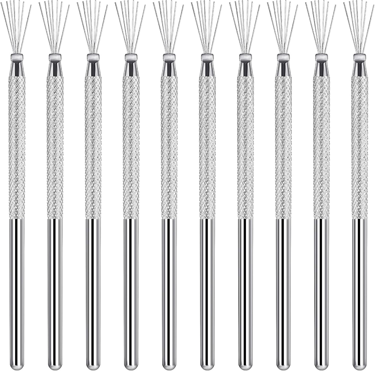 10 Pcs Needle Tools for Clay, Clay Modeling Tools, Seven Needles Wire Texture Tool, Sculpting Ceramics Pottery Carving Tool Ceramic Polymer Sculpting, Texturing,