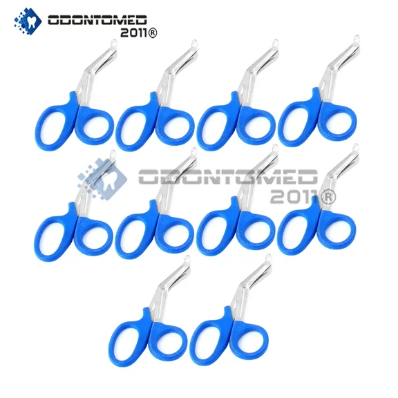 10 Pcs New Blue Utility Scissors 5.5" Multi-Purpose Diy Ems Emt Universal Shears