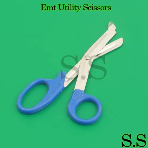10 Pcs New Blue Utility Scissors 5.5" Multi-Purpose Diy Ems Emt Universal Shears