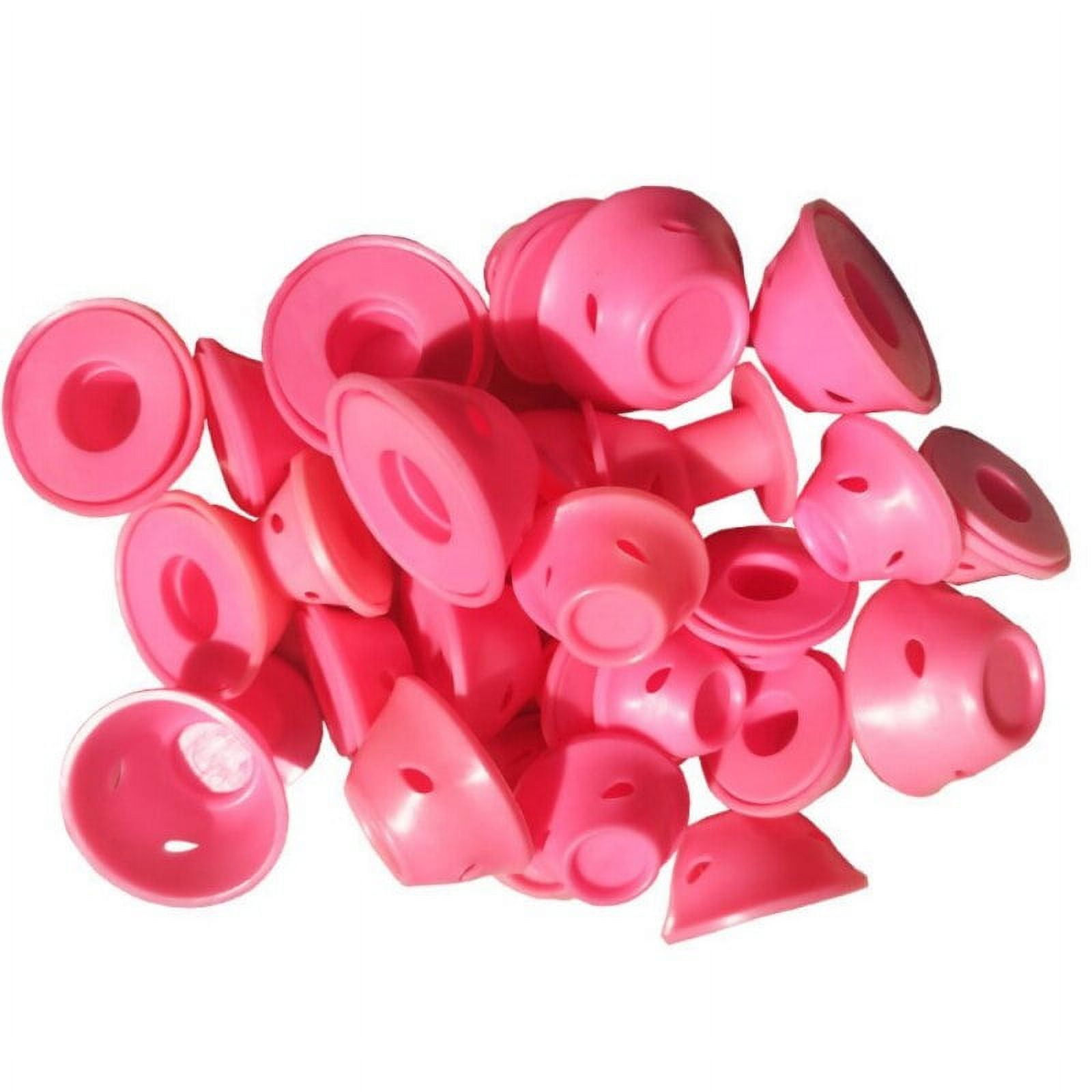10 Pcs No Clip Soft Silicone Pink Hairpin Rollers Magic Spiral Curling Rod Wall Diy Hairdressers Styling Curls