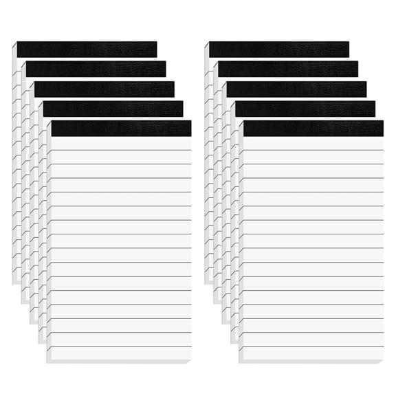 TAVENE 10 Pcs Note Pads Refills 3 x 5 inches Memo Small Notebook Writing Pads with 30 Sheets Each Pad College Ruled Lined Paper NotePads White