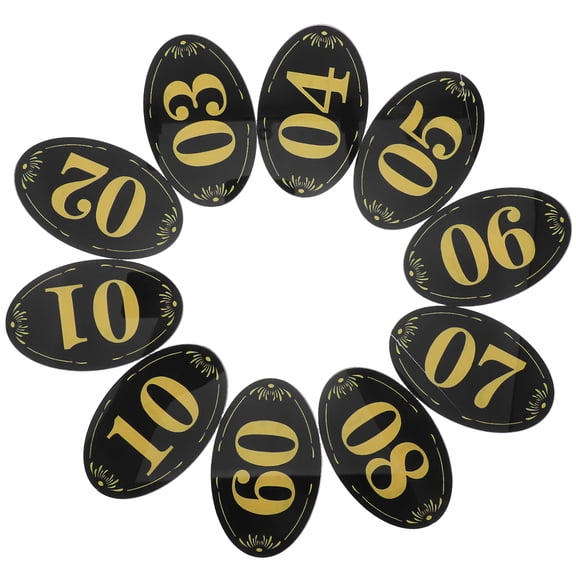 10 Pcs Number Stickers Electric Handlebars Locker Office