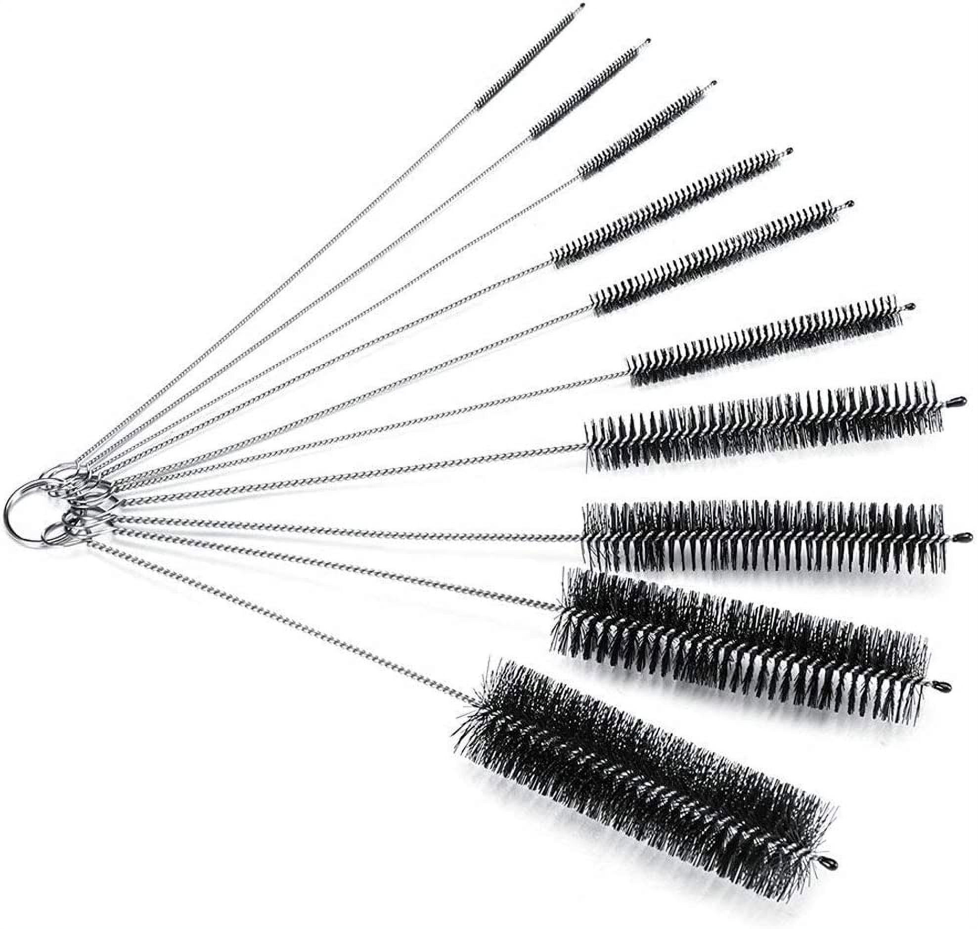10 Pcs Nylon Tube Brush Set Pipe Cleaning Nylon Brushes 8 inch with
