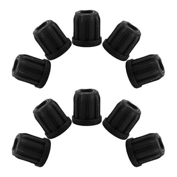 10 Pieces Caster Socket Sleeve Inserts for Home Use Plastic Black Color Fits Most Standard