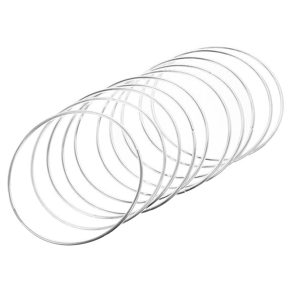 NIAIZEK Silver Decorative Metal Rings for Home Decor and DIY Projects 10 Pcs