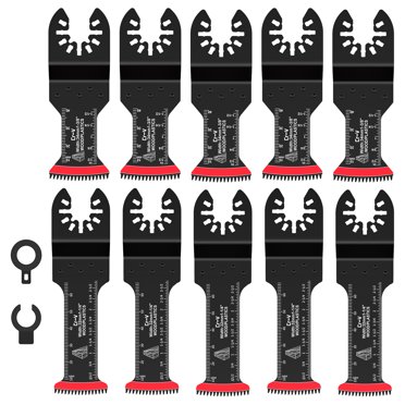 10PCS HCS Oscillating Saw Blade Set 1-3/4'' Universal Multi Tool Blade Kit