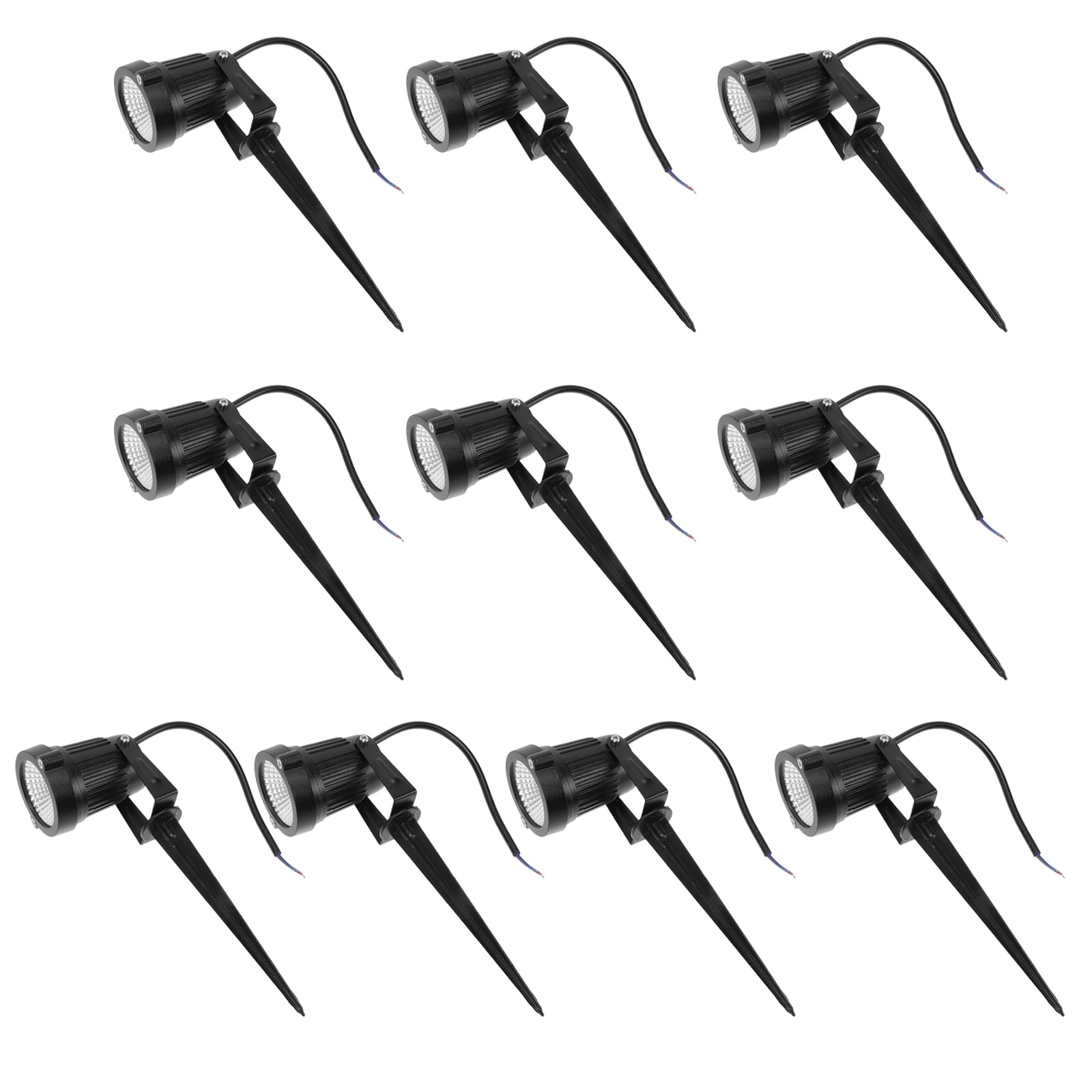 10 Pcs Outdoor Metal Decor Floor Lamp Spotlights for House Garden with