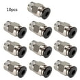 thumbnail image 1 of 10 Pcs PC4-M6/M10 Male Thread Straight Pneumatic Fitting Quick Push to Connect Fitting 3D Printer Extruder Parts, 1 of 14