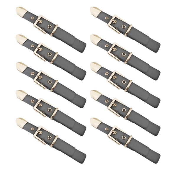 10 Pcs PU Leather Snap Toggles Sew-on Toggles Closures Jackets Buckles Sewing Accessories for Overcoat Knitwear Coat