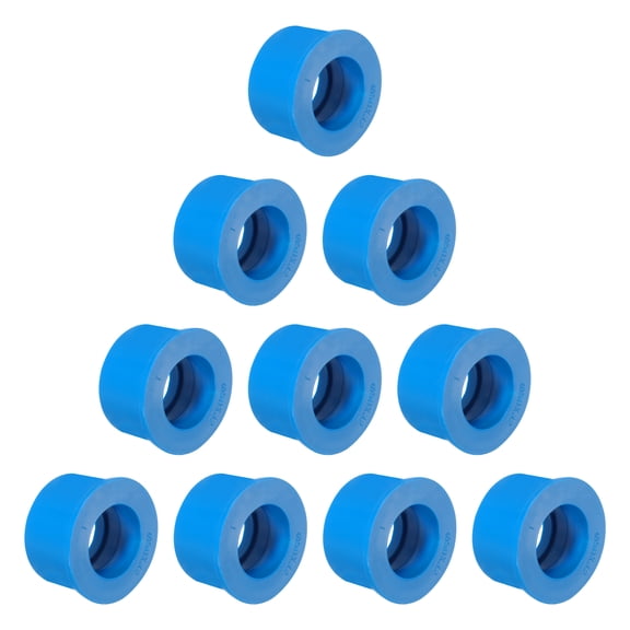 10Pcs DWV Reducer Bushing 2" x 1-1/4" (Socket x Socket) Thread Coupling Connectors for Pipe Connecting Home Sewer Plumbing, Blue