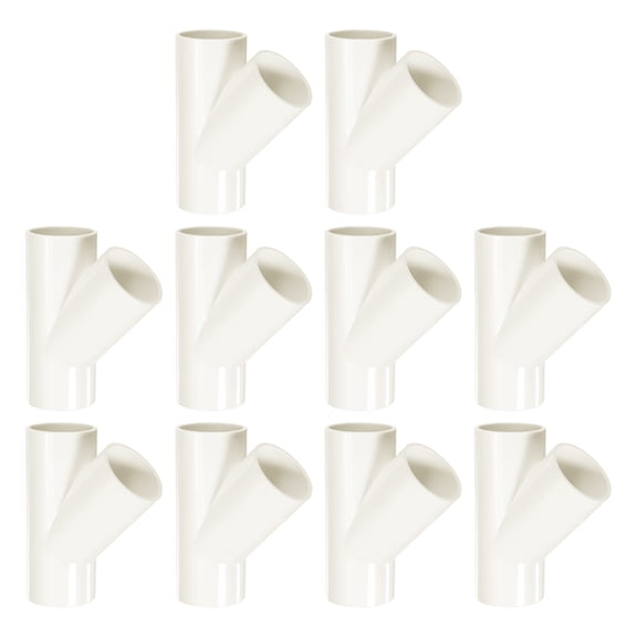 10Pcs Fitting, 3 Way 45 Degree Fitting 40mm Connectors Elbow Pipe Fittings Coupling Furniture Corner Connector for DIY Garden Support Structure, White