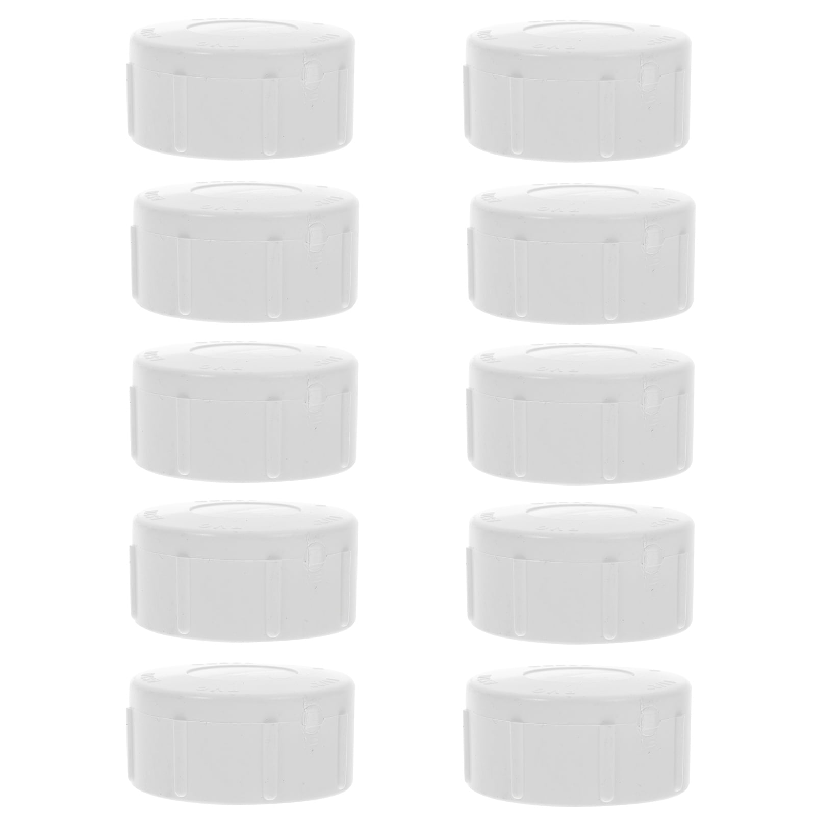 10 Pcs PVC Pipe Cap Sequin Power Supply Women Removable White - Walmart.com