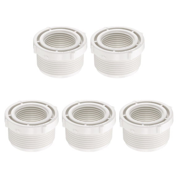 10Pcs Reducer Bushing G1-1/2" Male Thread to G1" Female Thread, White