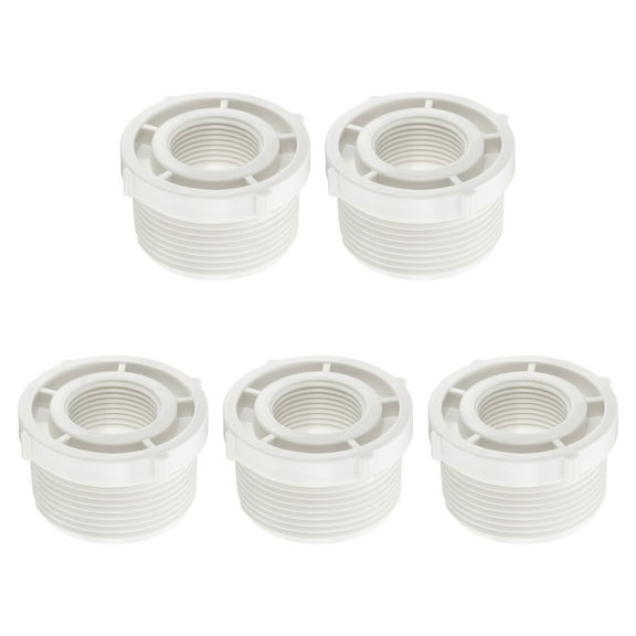10Pcs Reducer Bushing G1-1/2" Male Thread to G3/4" Female Thread, White