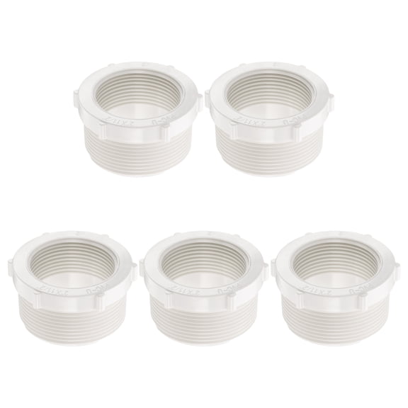 10Pcs Reducer Bushing G2" Male Thread to G1-1/2" Female Thread, White