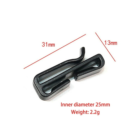10 Pcs/Pack Quick Slip Keeper Buckle End Clip Slider Black For Molle Tactical Backpack Adjusting Strap Webbing 20-50mm