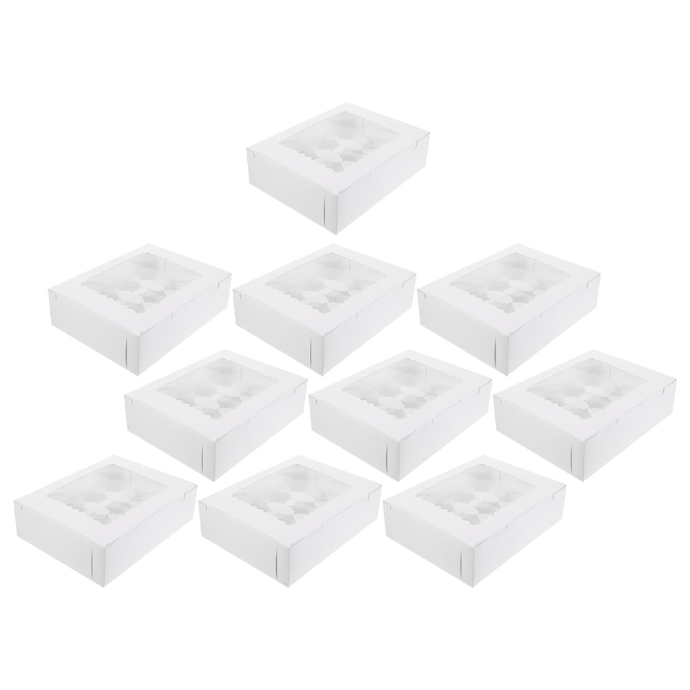 10 Pcs Paper Cups Cupcake Carrier Box Catering Boxes for Food Pastry
